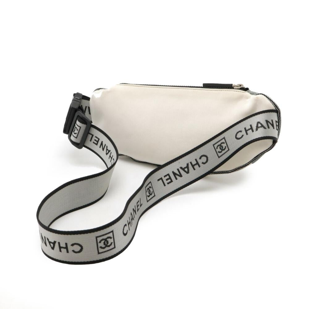 Grey Nylon Chanel Crossbody Bag