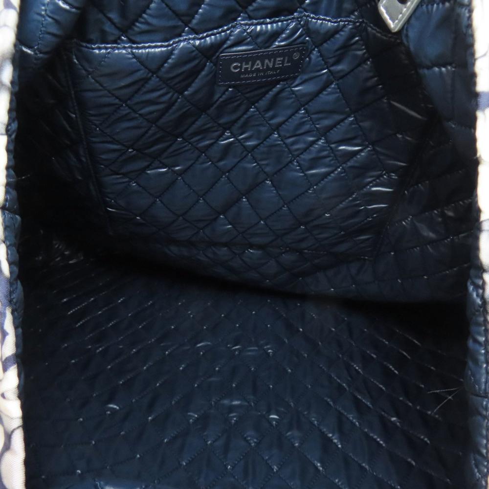 Grey Nylon Chanel Tote