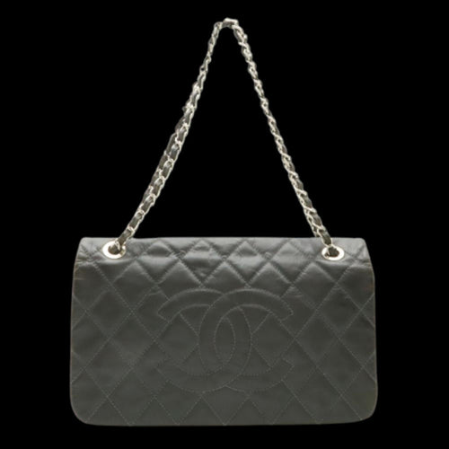 Grey Plastic Chanel Shoulder Bag