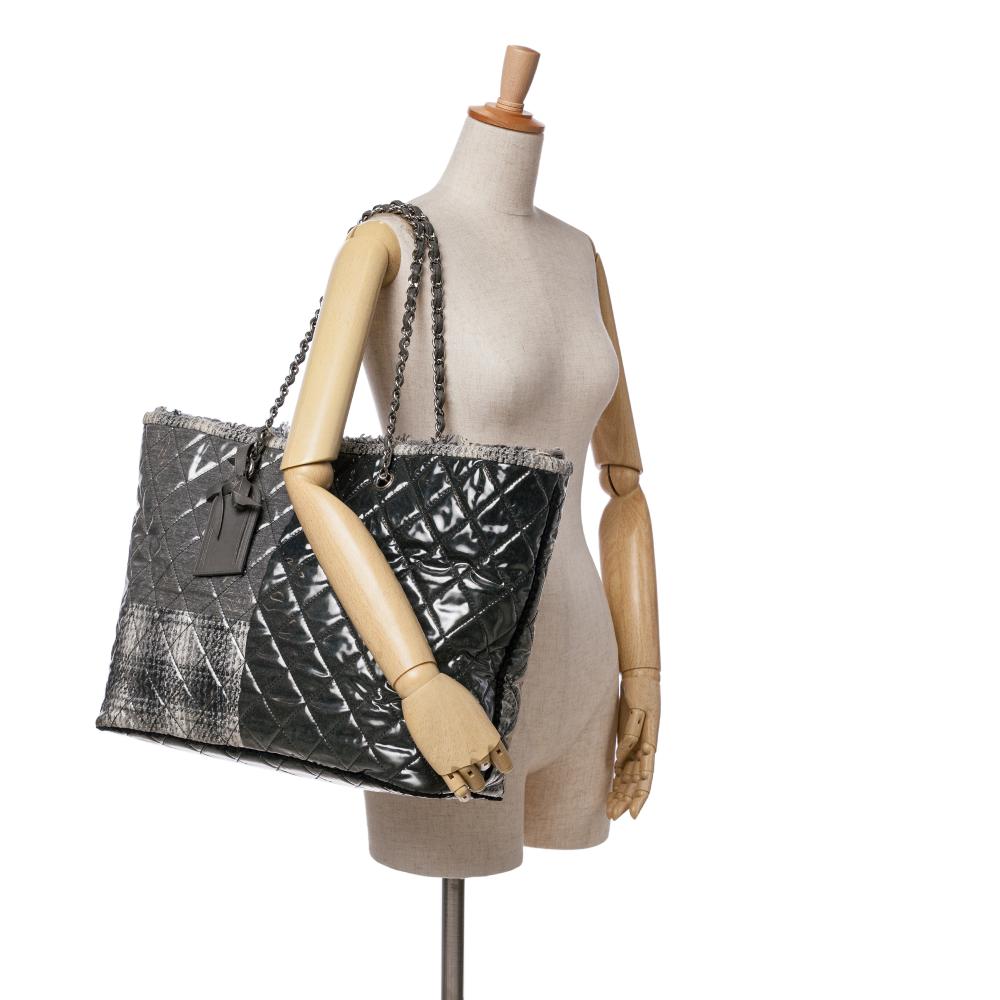 Grey Plastic Chanel Tote