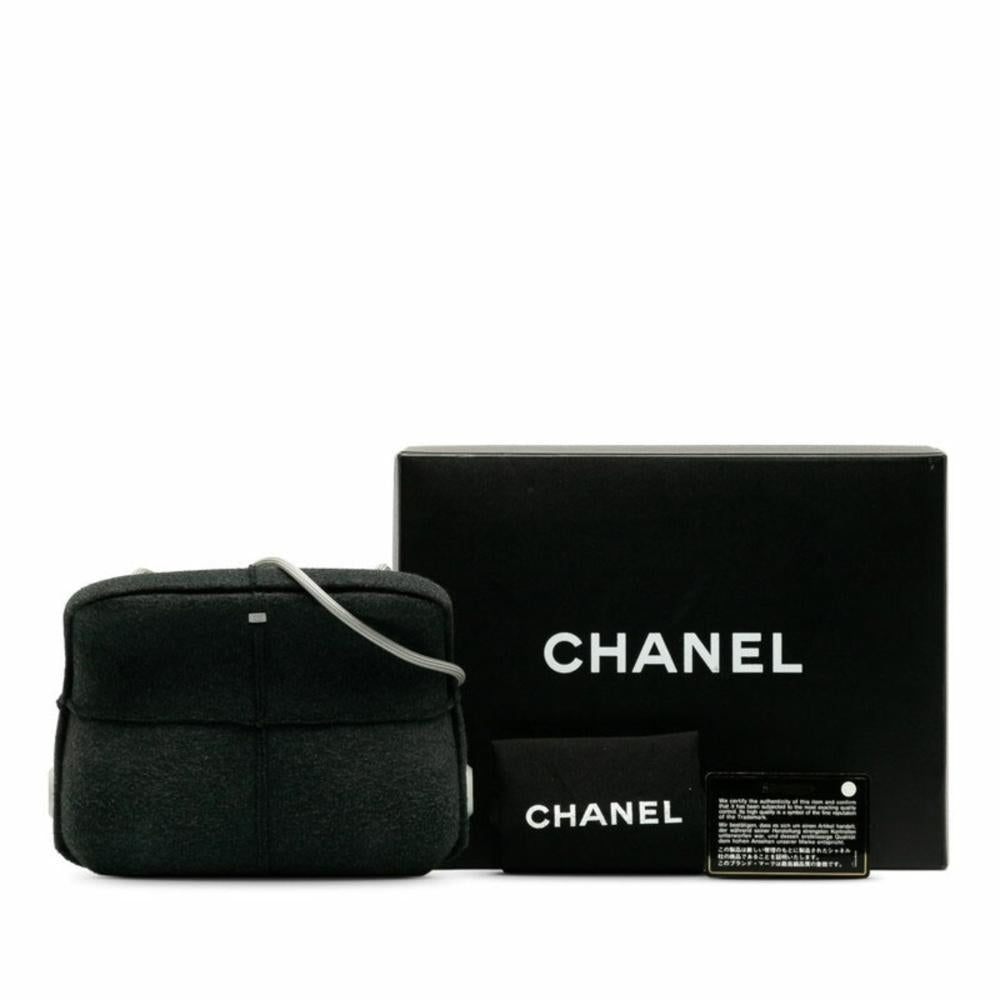 Grey Wool Chanel Shoulder Bag