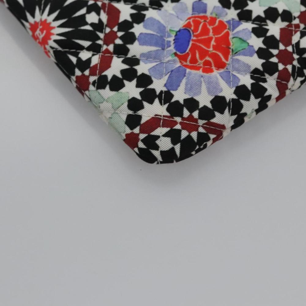 Multicolor Cotton Chanel Clutch