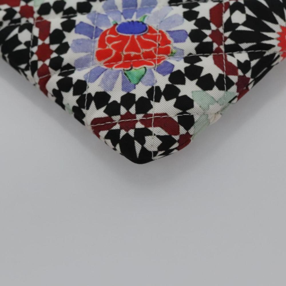 Multicolor Cotton Chanel Clutch