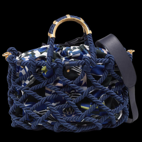 Multicolor Cotton Chanel Tote