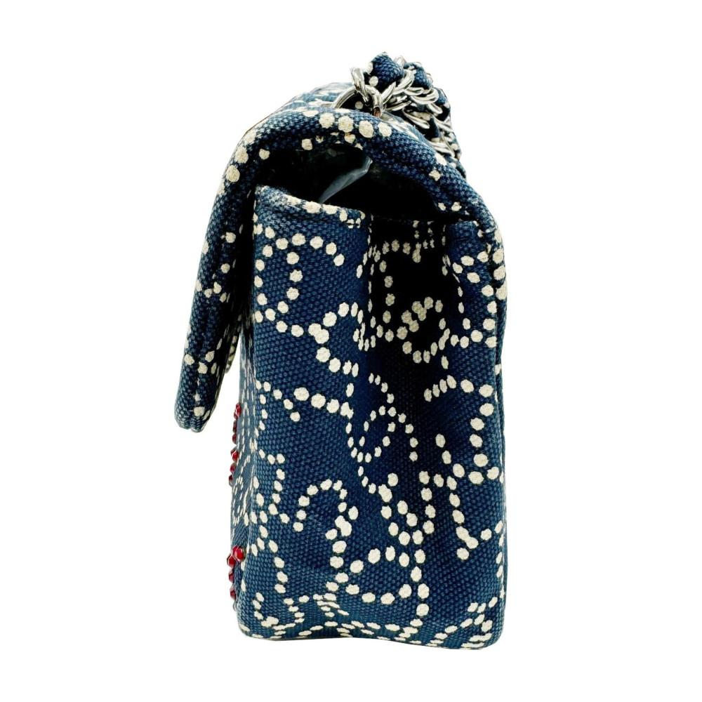 Multicolor Cotton Chanel Shoulder Bag