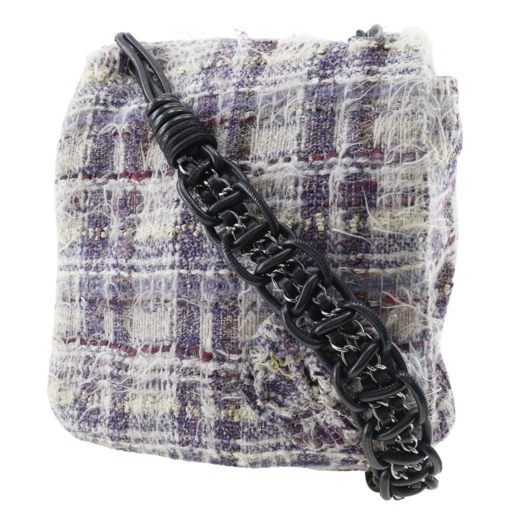 Multicolor Fabric Chanel Flap Bag