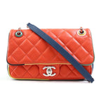Multicolor Leather Chanel Shoulder Bag