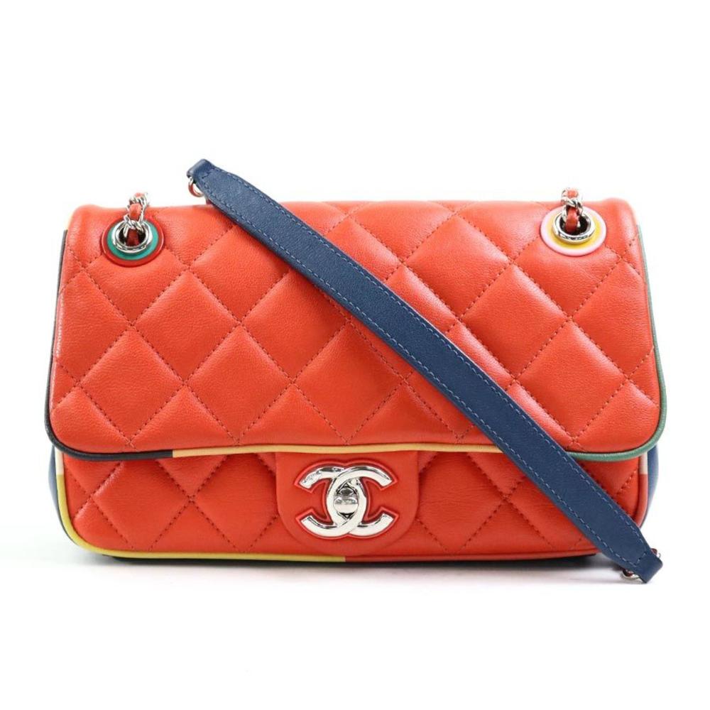 Multicolor Leather Chanel Shoulder Bag