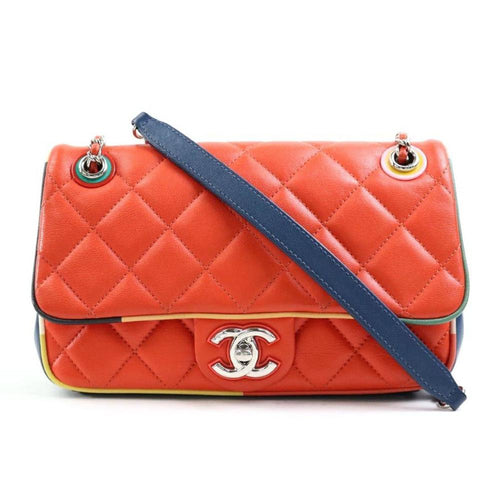 Multicolor Leather Chanel Shoulder Bag