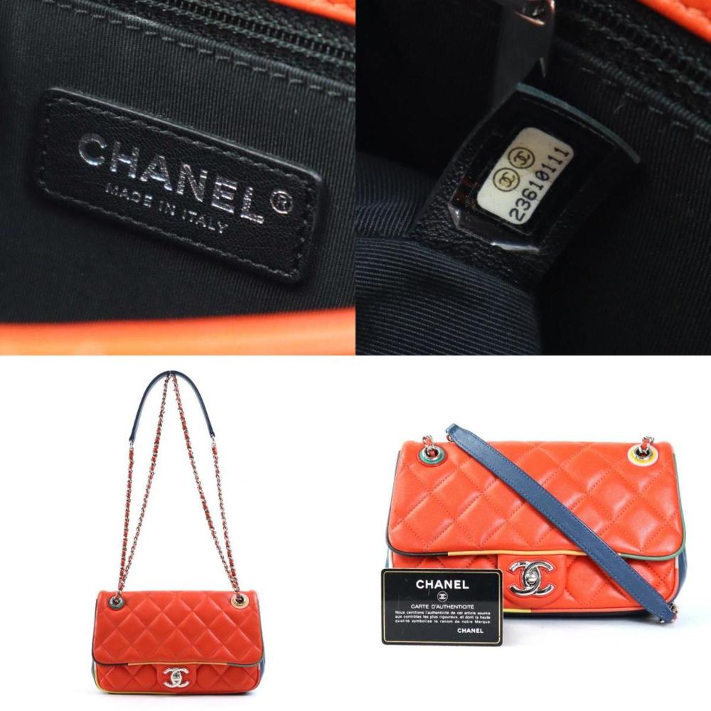 Multicolor Leather Chanel Shoulder Bag