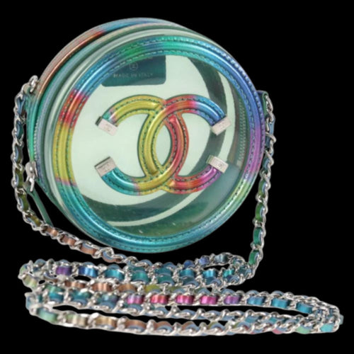 Multicolor Vinyl Chanel Crossbody Bag