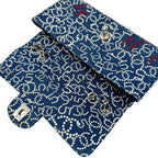 Navy Cotton Chanel Shoulder Bag