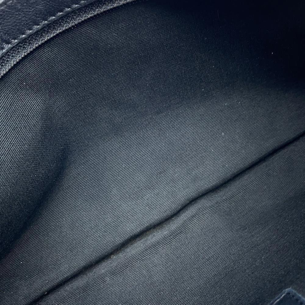 Navy Cotton Chanel Shoulder Bag