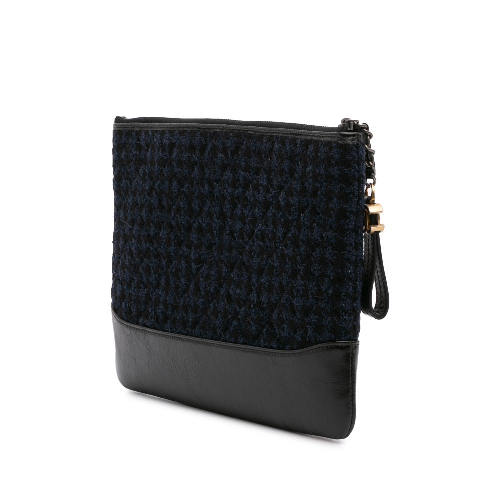 Navy Fabric Chanel Clutch
