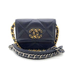 Navy Fabric Chanel Flap Bag