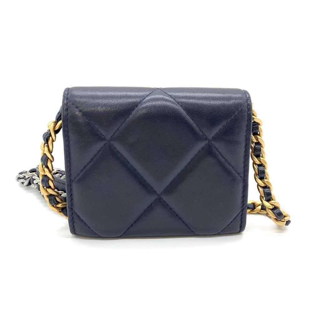 Navy Fabric Chanel Flap Bag