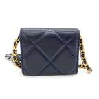 Navy Fabric Chanel Flap Bag
