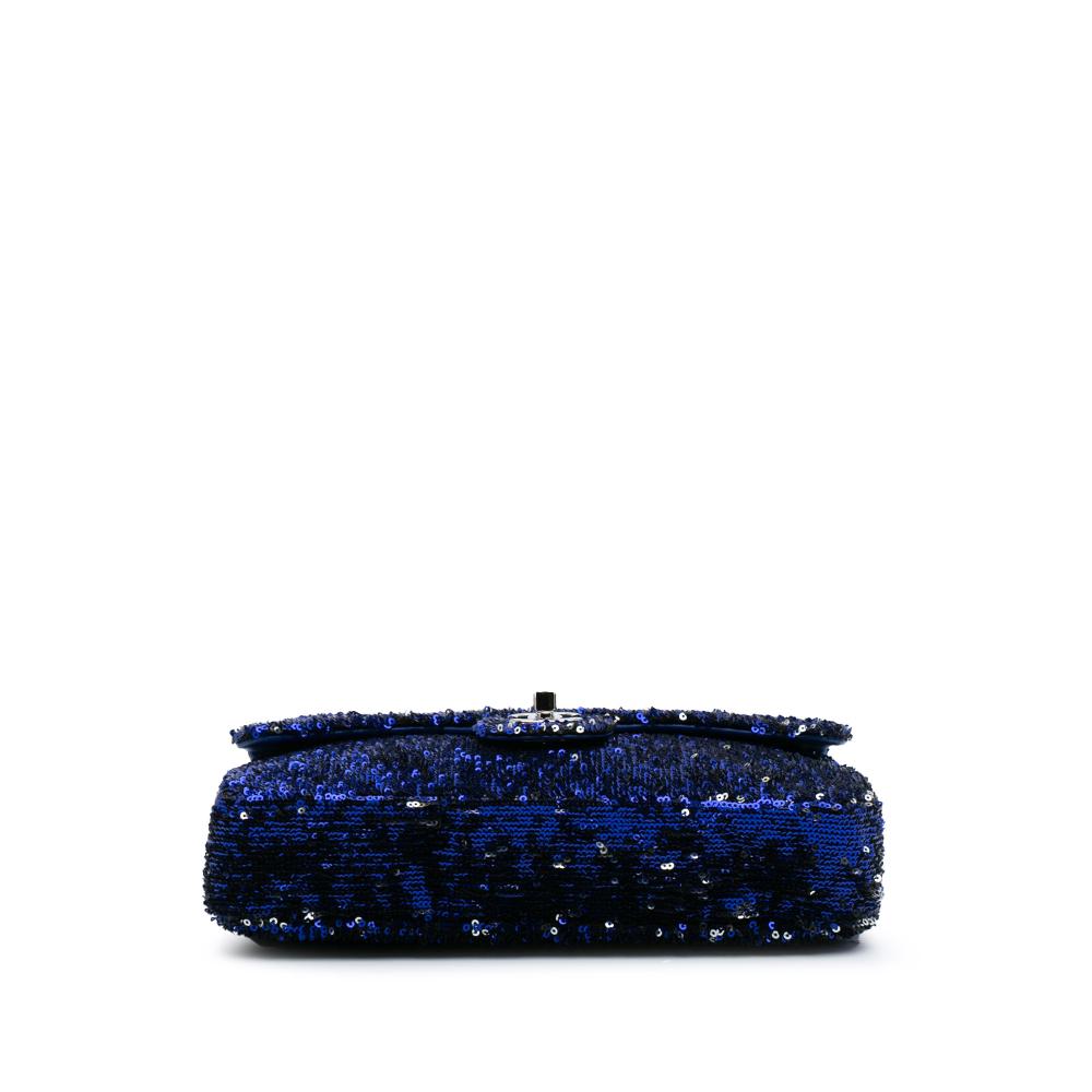 Navy Fabric Chanel Flap Bag