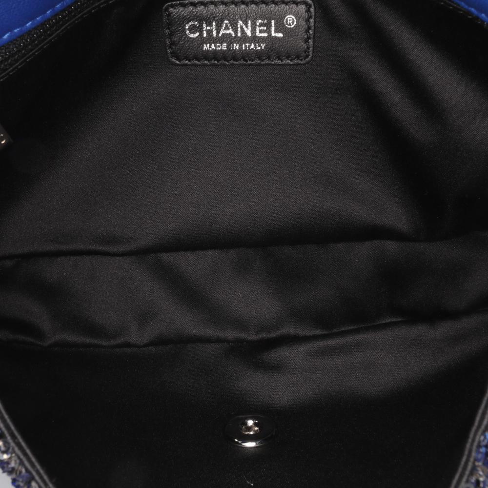 Navy Fabric Chanel Flap Bag