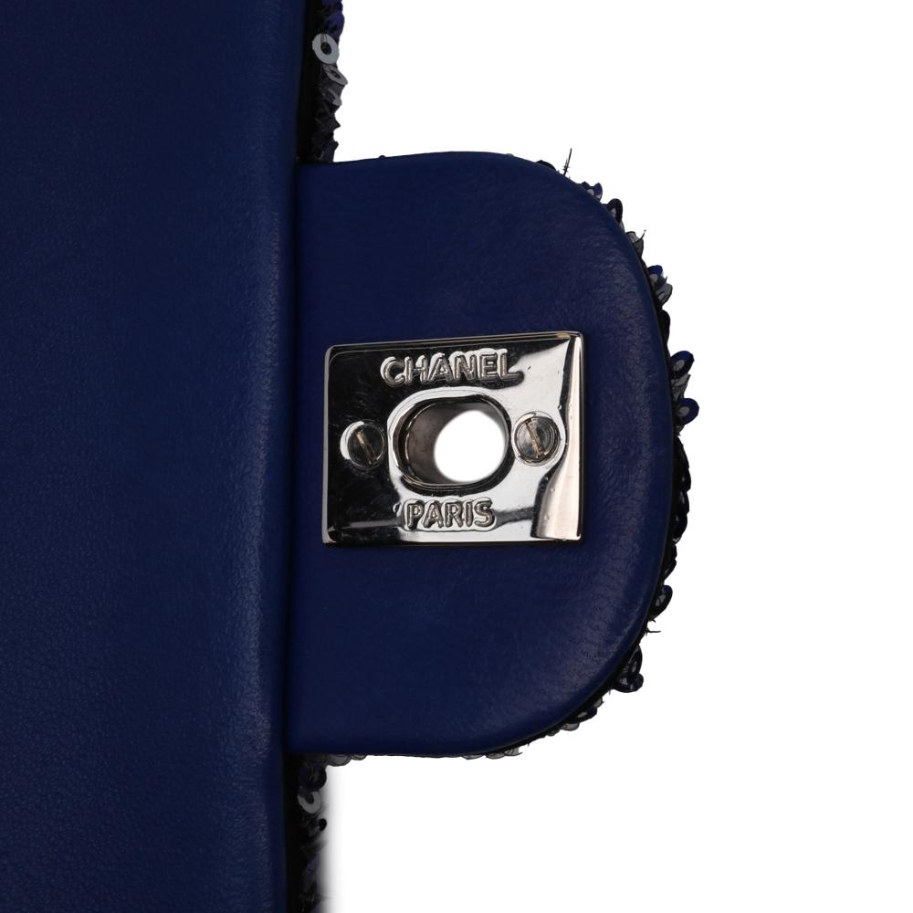 Navy Fabric Chanel Flap Bag