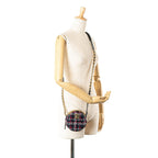 Navy Fabric Chanel Shoulder Bag