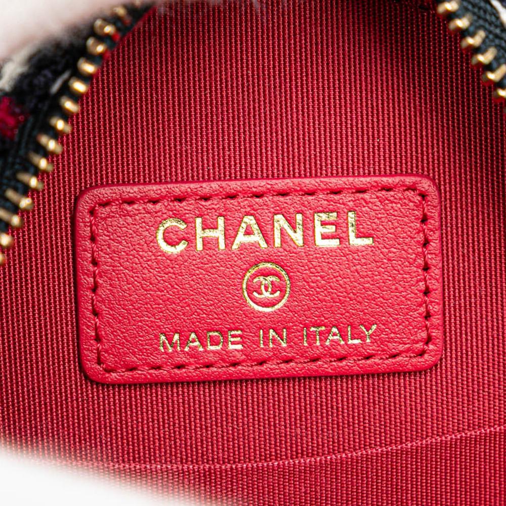 Navy Fabric Chanel Shoulder Bag