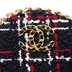 Navy Fabric Chanel Shoulder Bag