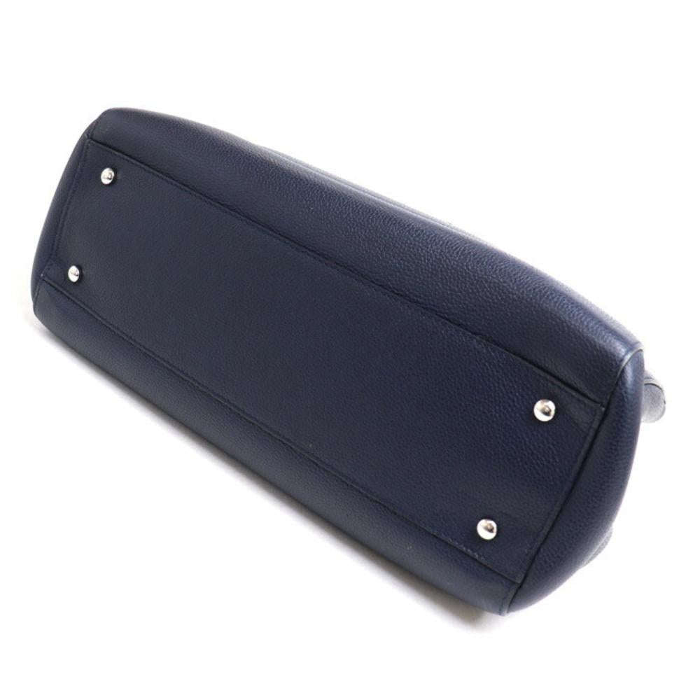 Navy Fabric Chanel Tote