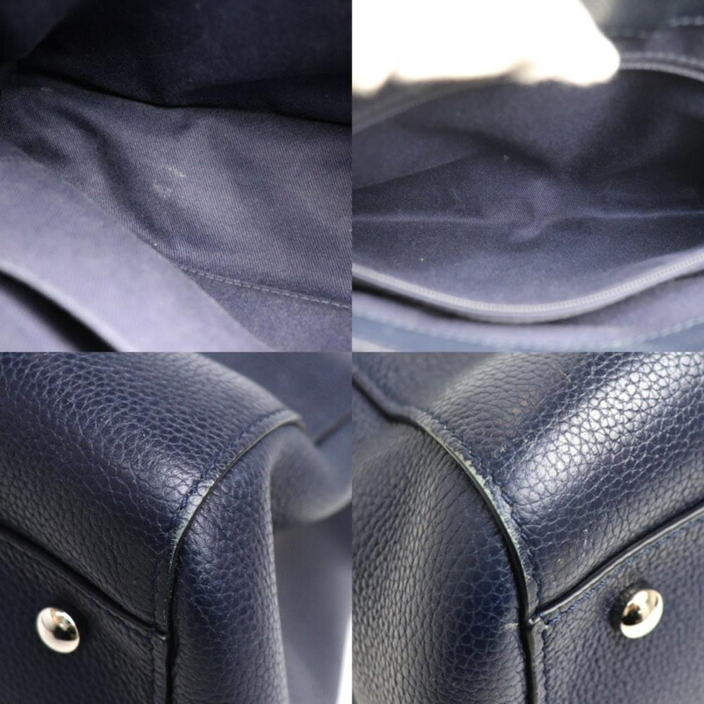 Navy Fabric Chanel Tote