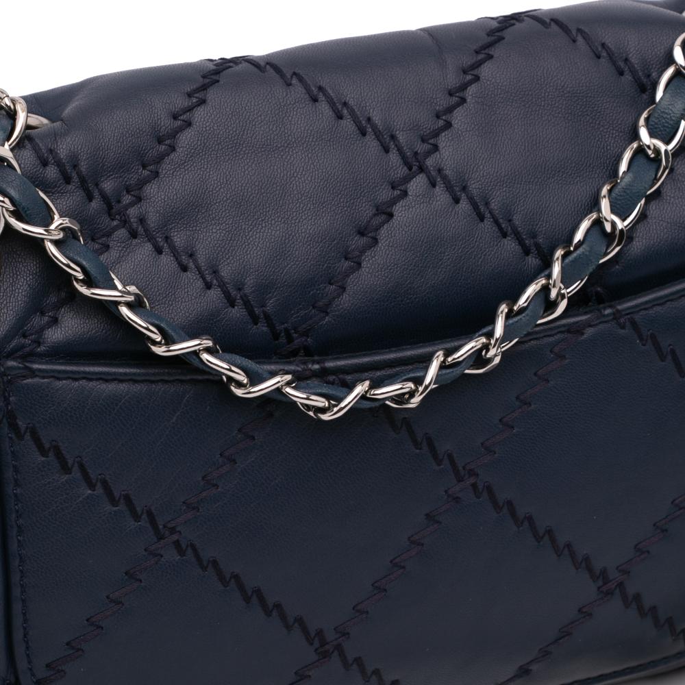 Navy Leather Chanel Flap Bag