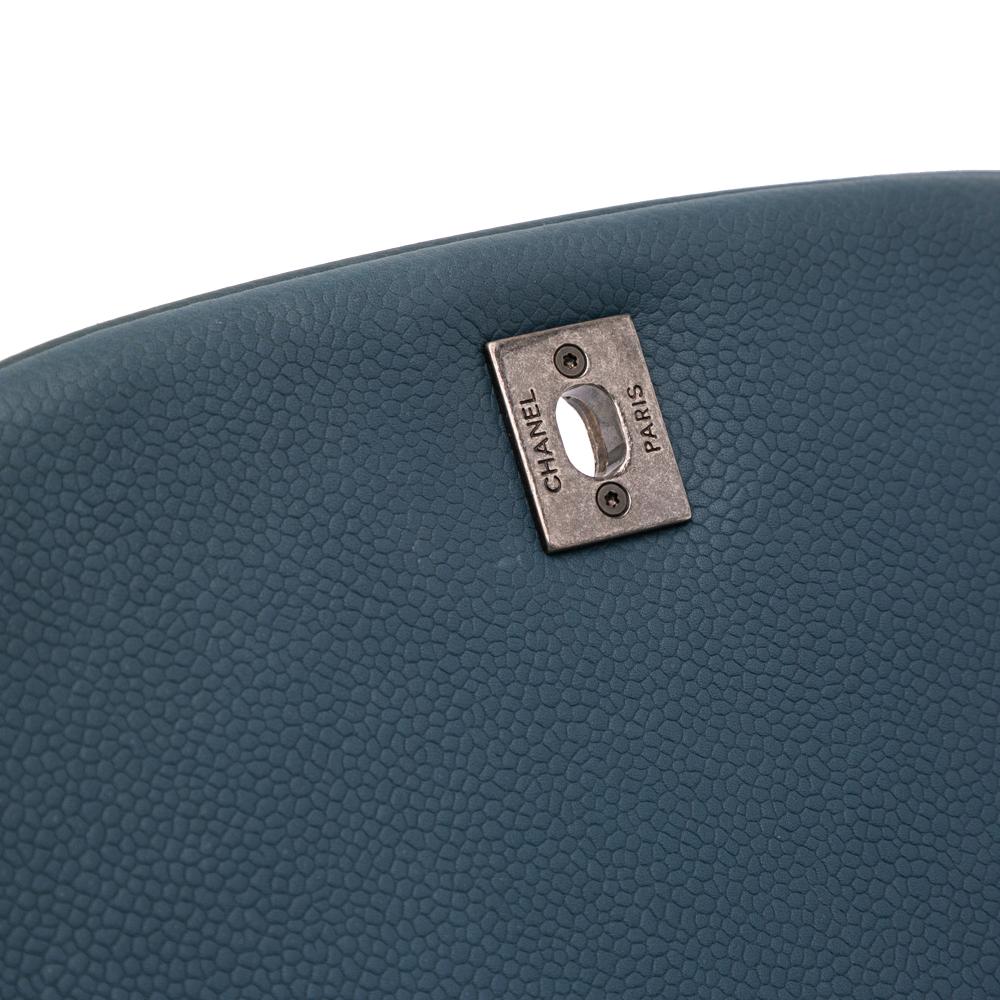 Navy Leather Chanel Flap Bag