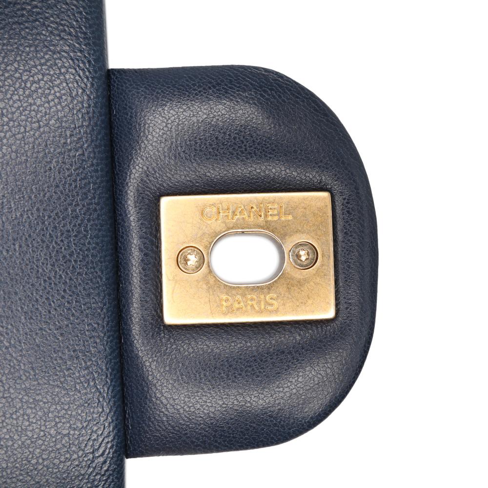 Navy Leather Chanel Flap Bag