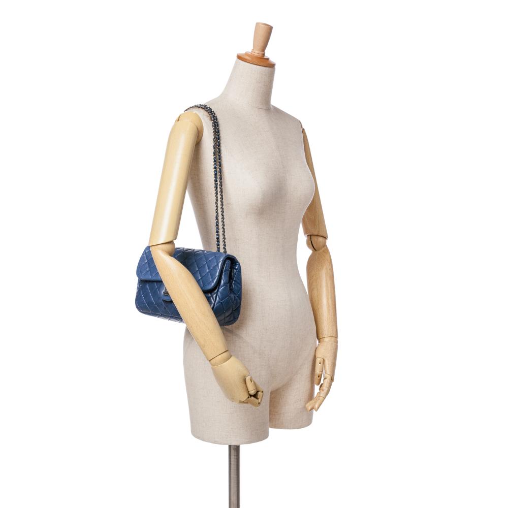 Navy Leather Chanel Flap Bag