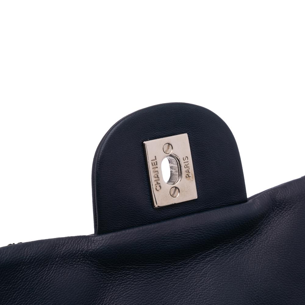 Navy Leather Chanel Flap Bag