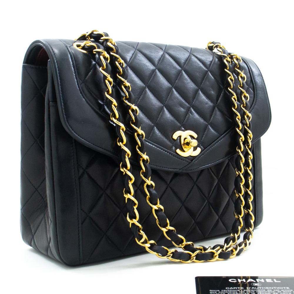 Navy Leather Chanel Flap Bag