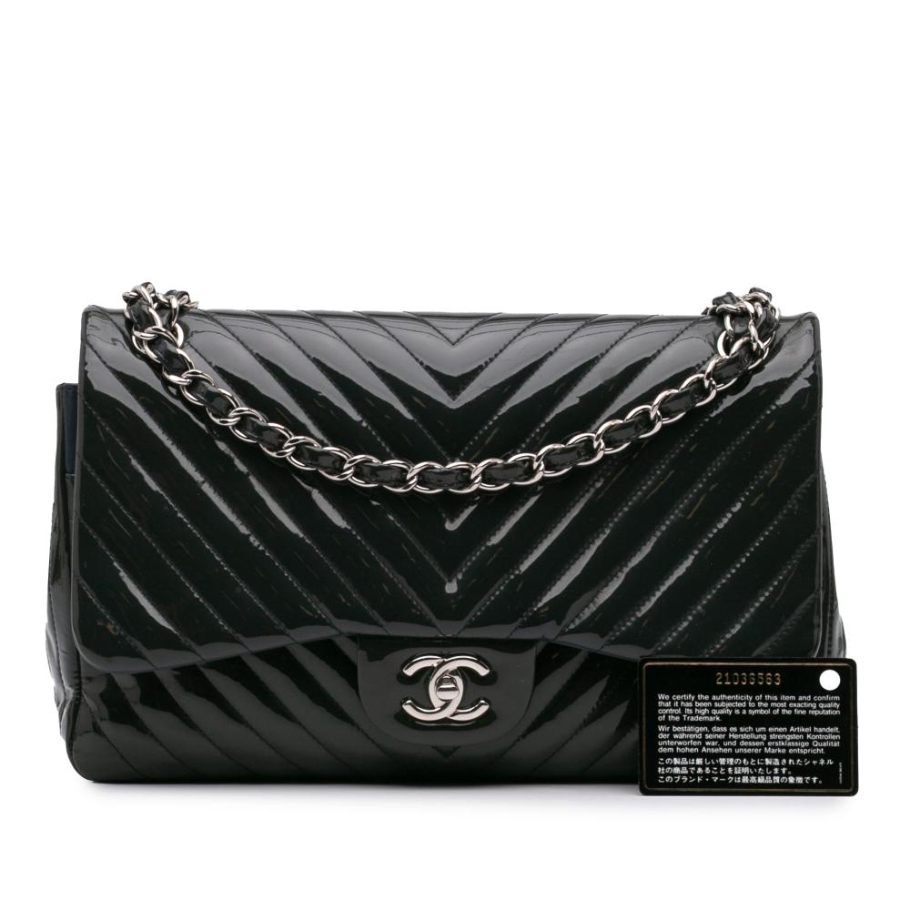 Navy Leather Chanel Flap Bag