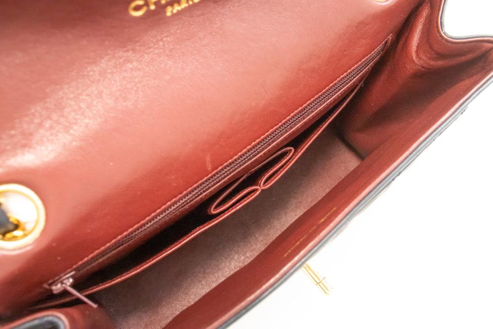 Navy Leather Chanel Flap Bag