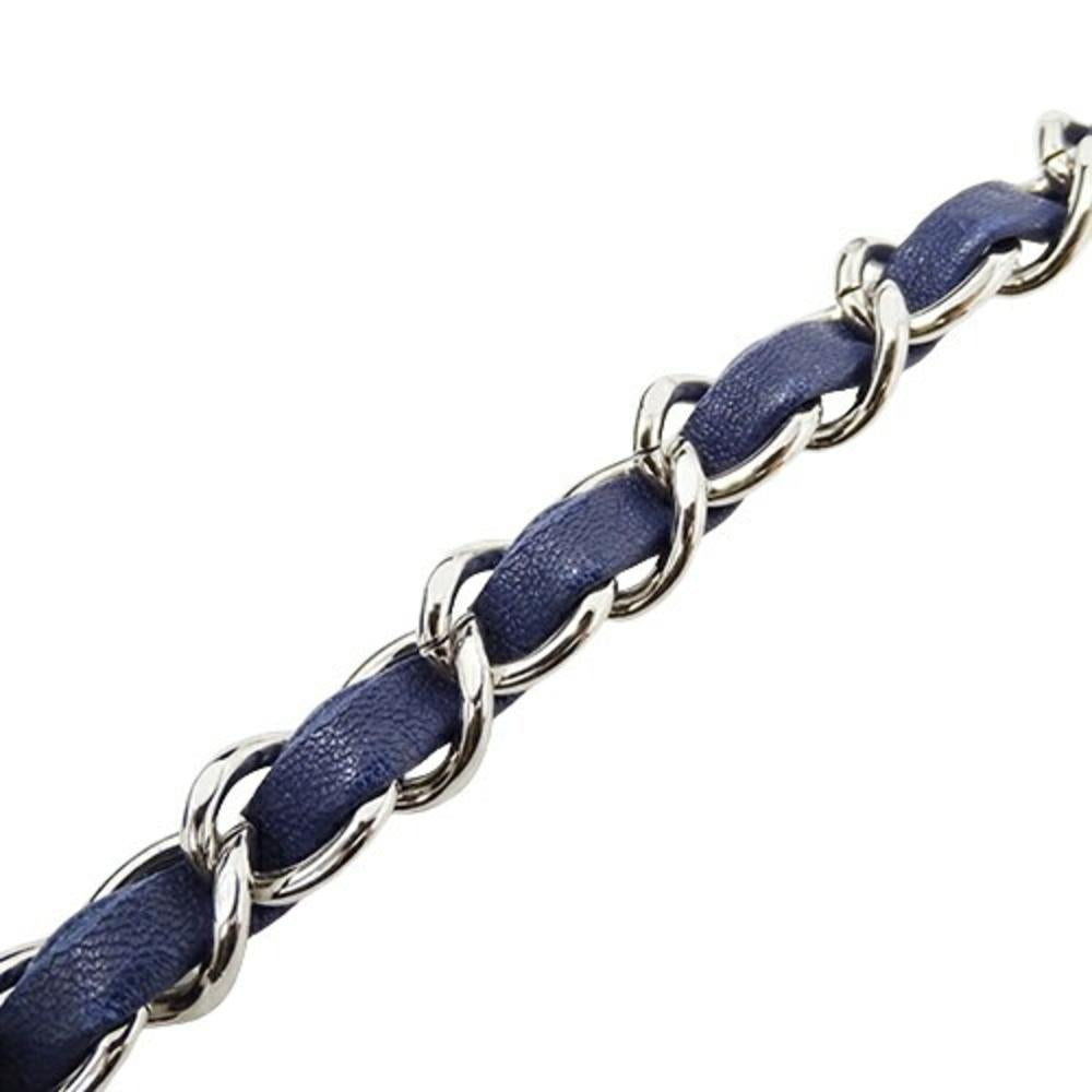 Navy Leather Chanel Tote