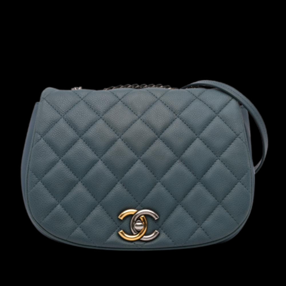 Navy Leather Chanel Flap Bag