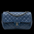 Navy Leather Chanel Flap Bag