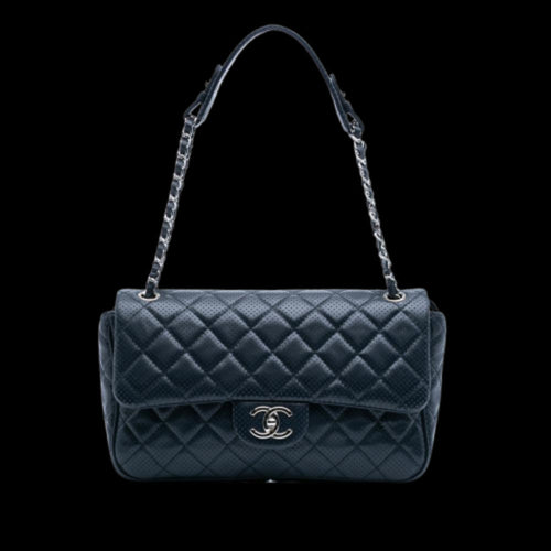 Navy Leather Chanel Flap Bag