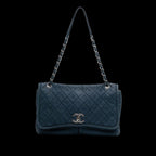 Navy Leather Chanel Flap Bag