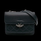 Navy Leather Chanel Flap Bag