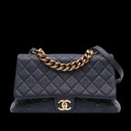Navy Leather Chanel Flap Bag