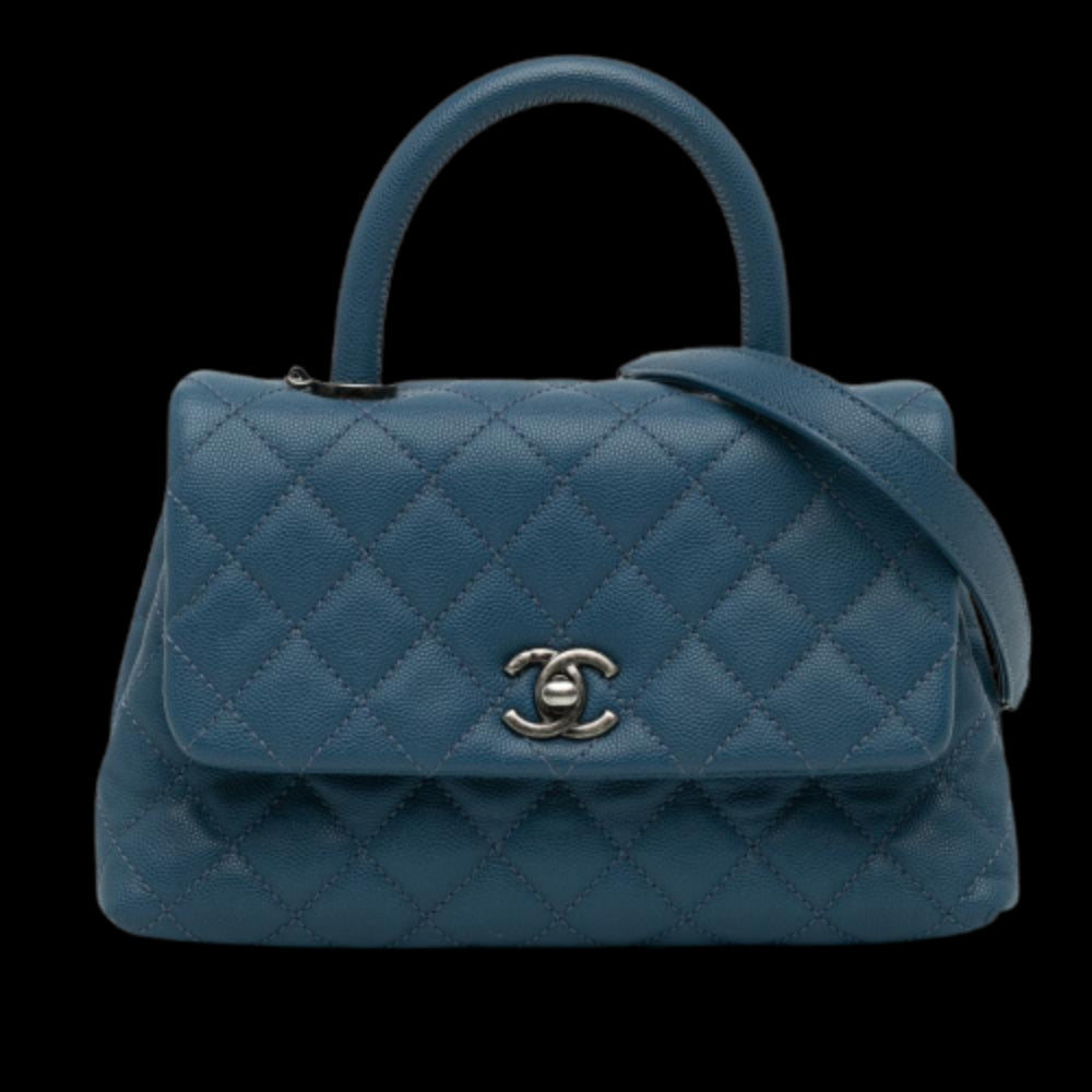 Navy Leather Chanel Flap Bag