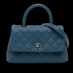 Navy Leather Chanel Flap Bag