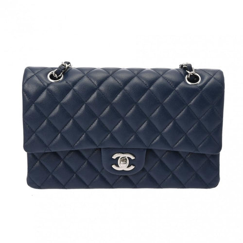 Navy Leather Chanel Flap Bag