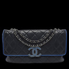 Navy Leather Chanel Flap Bag