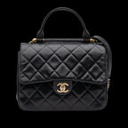 Navy Leather Chanel Flap Bag