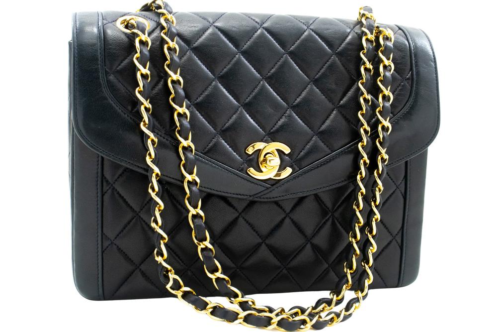 Navy Leather Chanel Flap Bag